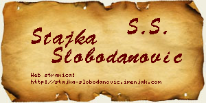 Stajka Slobodanović vizit kartica
